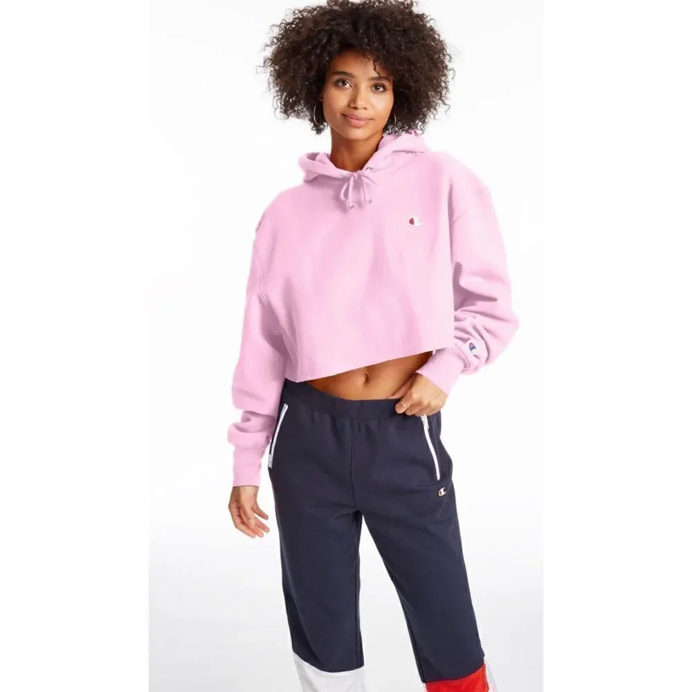 Champions Cropped Cut Off Hoodie size s